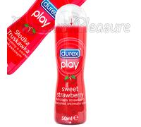 Gel Lubrificante Durex Play Fragola - Sensazioni Setose e Gusto Intenso (50ml)
