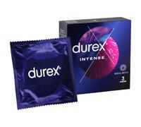 Durex Intense - Preservativi rigati e punteggiati (confezione da 3 pezzi)