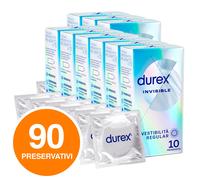 Durex Invisible Preservativi Classici Extra Sottili Profilattici Lubrificati