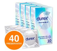 Durex Invisible Preservativi Classici Extra Sottili Profilattici Lubrificati