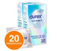 Durex Invisible Preservativi Classici Extra Sottili Profilattici Lubrificati