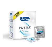 Durex Invisible Preservativi Ultra Sottili ad Alta Sensibilità Maxiformato 30