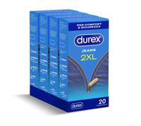 Durex Jeans 2XL Preservativi XXL, 20 Profilattici Extra Large