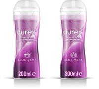 Durex Massage 2 in 1 Aloe Vera, Lubrificante Sessuale Intimo, Adatto anche per Rapporti Intimi e Massaggi, Gel Lubrificante a Base d'Acqua, Formato Convenienza, 200 ml (Confezione da 2)