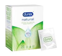 DUREX NATURALS Preservativi con Lubrificante Naturale, Conf. da 30 Profilattici