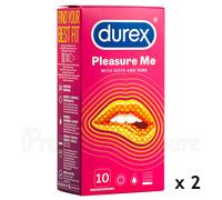 Durex Pleasure Me Profilattici a Costine & Punteggiato Stimolante Scatola Di 10