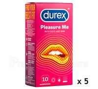 Durex Pleasure Me Profilattici a Costine & Punteggiato Stimolante Scatola Di 10