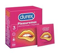 Durex Pleasuremax 3 pz preservativi smerlati con sporgenze e gel lubrificante al silicone