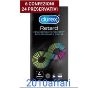 Durex Retard - Ritardanti 4 Preservativi con Lubrificante - 24 Preservativi