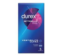 Durex Settebello - 3XL Profilattico Vestibilità Ultra, 5 preservativi