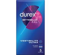 Durex Settebello 3XL Vestibilità Ultrasottile Preservativi 5 Pezzi