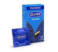 Durex Settebello Jeans, Preservativi Classici, Vestibilità Regular, 12