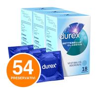 Durex Settebello Preservativi Classici Lubrificati 54 Profilattici con Serbatoio