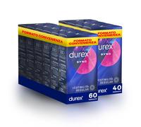 Durex Sync Preservativi Ritardanti per Lui e Stimolanti per Lei con Rilievi e