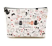 Durfk Regalo di compleanno per ragazze adolescenti, borsa per il trucco dei cani, regalo per amanti dei cani per ragazze e donne, divertente borsa cosmetica regalo per gli amanti dei cani, regali di