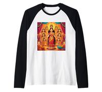 Durga Puja Diwali Festival Felice Dea Navratri Maglia con Maniche Raglan