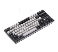 DURGOD Taurus K320 TKL - Tastiera meccanica da gioco con cavo, 87 tasti, PBT Double Shot, NKRO, USB tipo C (Slient Red, Black & Gray)