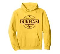 Durham North Carolina - Etichetta Durham NC Felpa con Cappuccio