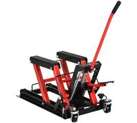 Durhan Martinetto idraulico per moto Supporto in acciaio per riser ATV ad alta resistenza 680 kg 110X36X67 cm Nero e rosso