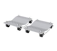 DURHAND Set 2 Carrelli Sposta Auto con Ruote Bloccabili in Metallo Antiscivolo