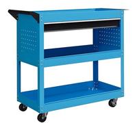 DURHAND Carrello Porta Attrezzi con Cassetto e 3 Ripiani, Blu