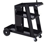 DURHAND Carrello Porta Utensili con 3 Ripiani e 4 Ruote 71x39x70 cm Nero