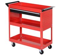 DURHAND Carrello Porta Utensili con Cassetto e 3 Ripiani in Lamiera