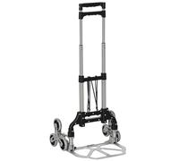 DURHAND Carrello Portapacchi a 6 Ruote 47x47x100 cm Nero e Argento