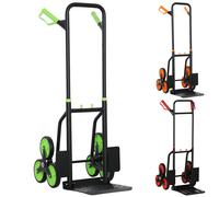 DURHAND Carrello Portapacchi per Scale 6 Ruote, Pieghevole in Acciaio