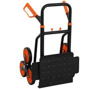 DURHAND Carrello Portapacchi per Scale 6 Ruote, Pieghevole in Acciaio, Arancione