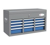 DURHAND Cassetta Attrezzi 6 Cassetti con Maniglie Laterali 60x26x34 cm Blu