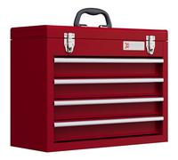 DURHAND Cassetta Porta Attrezzi con 4 Cassetti 51x22x39.5 cm Rosso