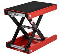DURHAND Cavalletto Alzamoto Professionale con Piattaforma Antiscivolo e Antigraffio in Acciaio Resistente Rosso e Nero Aosom