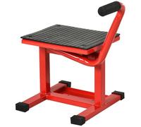 DURHAND Cavalletto per Moto in Metallo max 150 kg 48x34x43 cm Rosso