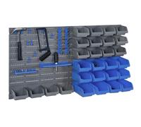 DURHAND Contenitore Portautensili da 44pz e Grigio con Montaggio a Muro