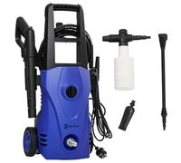 DURHAND Idropulitrice ad Alta Pressione 1600W con Kit Pulizia Blu e Nero | Ugello Regolabile, Idropulitrice Professionale, Rame e Alluminio, Portata Max 390 l/h, 130 Bar, per Auto Giardino Casa