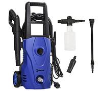 DURHAND Idropulitrice ad Alta Pressione 1600W con Kit Pulizia e Ugello Regolabile, Idropulitrice Professionale, Rame e Alluminio, Portata Max 390 l/h, 130 Bar, per Auto Giardino Casa, Blu e Nero