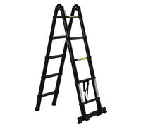 Durhand Scala Telescopica Multiuso Pieghevole A-Frame 150 kg Alluminio