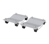 DURHAND Set 2 Carrelli Sposta Auto in Metallo Antiscivolo con Ruote Bloccabili