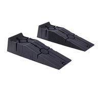 DURHAND Set 2 Rampe per Auto in Plastica con Carico Massimo 5 Tonnellate, Pedane per Auto Salvaspazio per Manutenzione, 91x30x21 cm, Nero