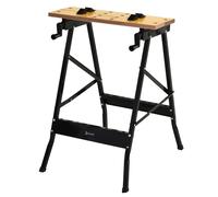 DURHAND tavolo da lavoro pieghevole multiuso con morsetto in ferro MDF