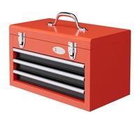 DURHAND Valigetta Porta Utensili a 3 Cassetti in Acciaio 45x24x27cm Rosso