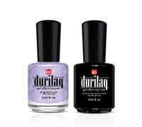 duri durilaq duo7d sulla luna e shimmer lavender lavender violple gel gel smalto e top coat duo pacchetto di asciugatura rapida di lunga durata di 2
