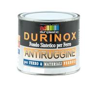 Durilux Antiruggine Sintetico per Ferro, 0,5L e 2,5L, Fondo Protettivo, Opaco, Grigio Perla/Bianco, Base Alchidica, Made in Italy, per Superfici Ferrose (Bianco, 2,5 Litri)
