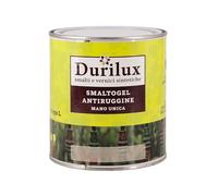 Durilux Smalto Vernice Gel Antiruggine Pronta all'Uso Non Cola Per Ringhiere Cancelli e Ferro Ml 750 (Marrone Ocra RAL 8001)