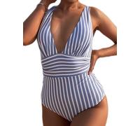 DURINM Costume da Bagno Donna Sexy Bikini Costumi Interi da Mare Spiaggia Elegante Monokini Costume Intero Donna con Laterali Costumi da Bagno Interi Elegante Striscia Sexy Swimwear da Mare