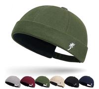 DURINM Cotone Cappellino da Portuale Uomo Retro Docker-cap Berretto Docker da Motociclista Cappello Retro Hat Cappello Senza Visiera Berretto da Portuale Uomo Donna Regolabile