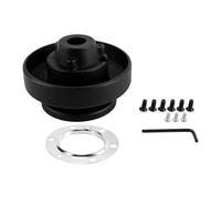 Durlo Adattatore per mozzo volante, kit adattatore a scatto per mozzo in alluminio nero per E36 MOMO/OMP/NRG
