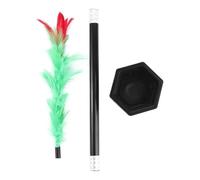 Durlo Bacchetta magica nera, trasformazione in rosa, facile da usare, accessorio per spettacoli per adulti e adolescenti, kit di accessori per maghi