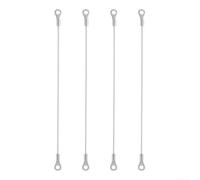 Durlo Cavo di fissaggio per porta dell'armadio 4 pezzi, limitatore di cerniera in acciaio inossidabile 304, angolo di apertura della porta flessibile, protezione (20 cm)